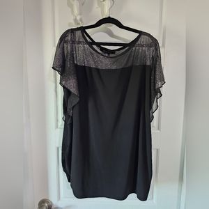 black, glittery blouse